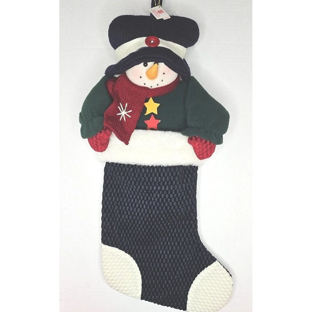 Vintage‎ American Greetings New Old Stock Snowman Stocking With Tags